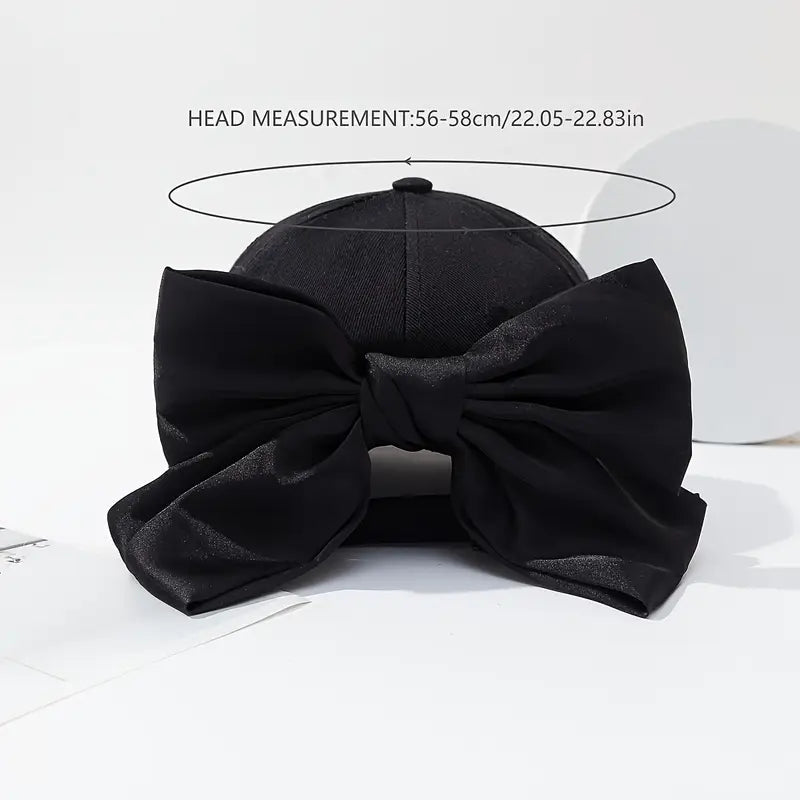 Chic Adjustable Women's Baseball Cap with Bowknot