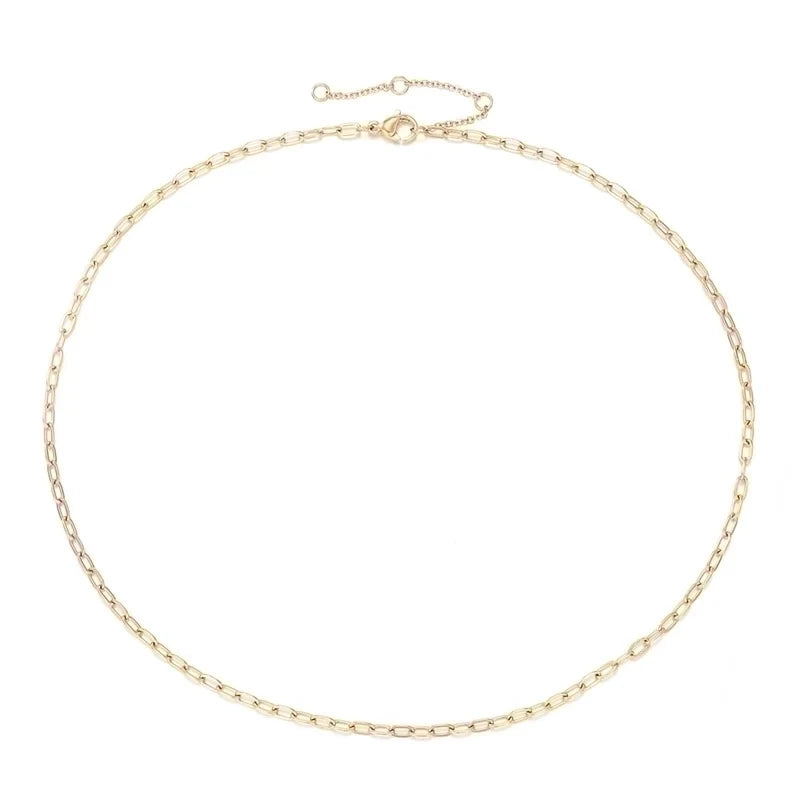 Chain Necklace, 14K Gold, Silver, Rose Gold.