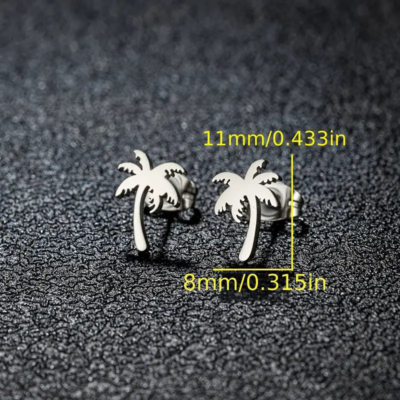 Sterling Silver Palm Tree Earrings