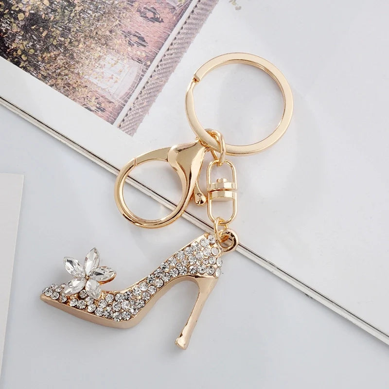 Floral High Heel Keychain