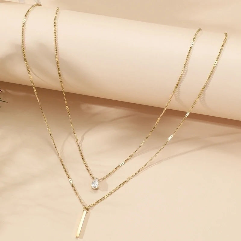 18k Gold Double Layer Necklace