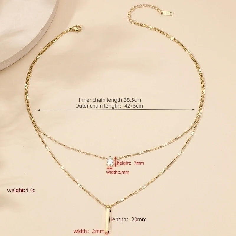 18k Gold Double Layer Necklace