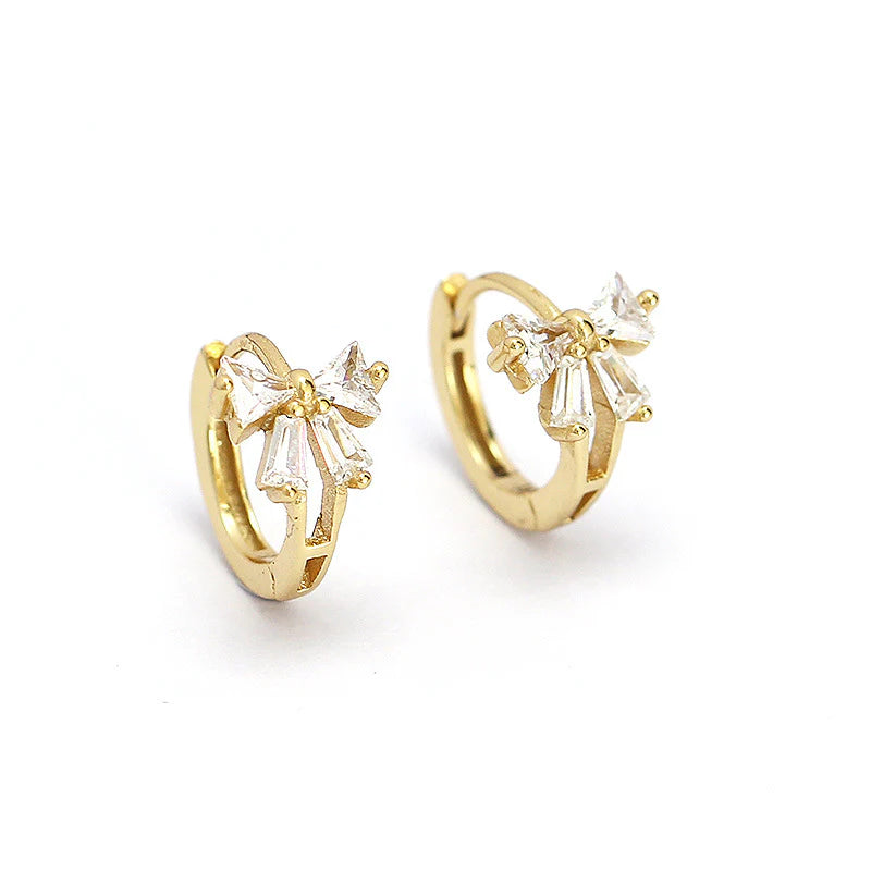 Bow Silver or Gold Earrings