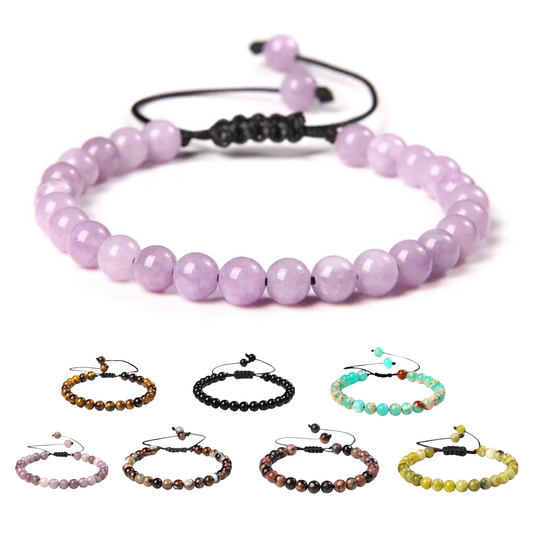 Fashion Crack Natural Stone Crystal Beaded Bracelets