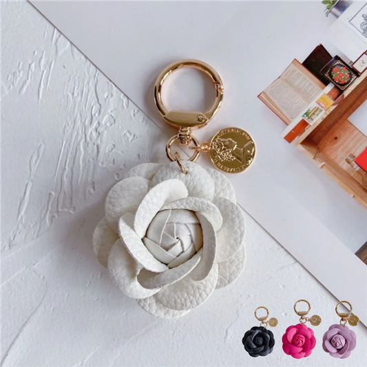 Commute Flower Pu Leather Women's Bag Pendant Keychain