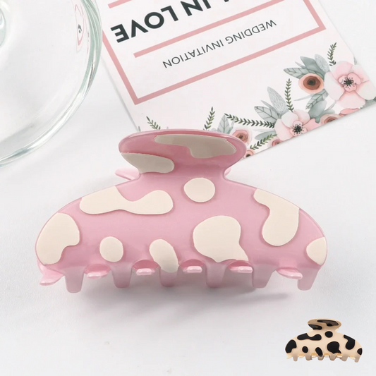 Cow Print Claw Clip