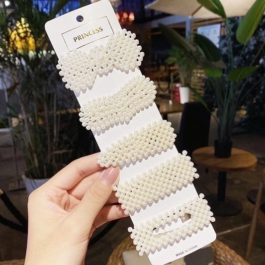 5 Piece Pearl Clip Set
