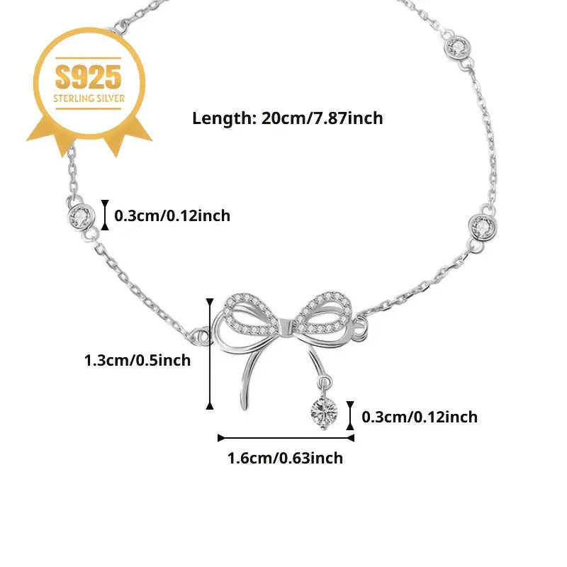 Sterling Silver Bowknot Bracelet