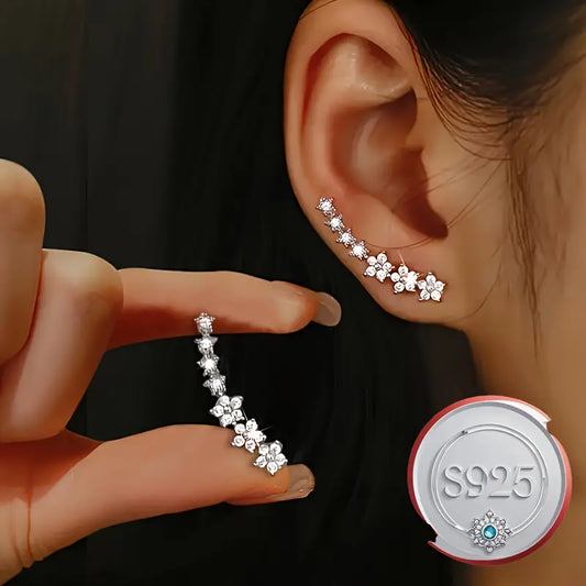 Sterling Silver Climbing Earrings