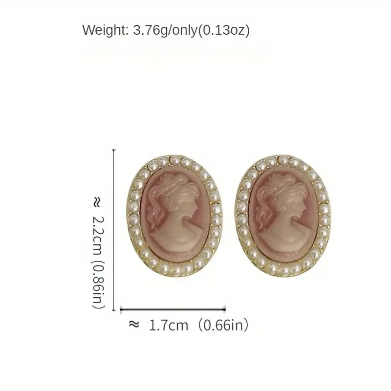 Women's Vintage Light Luxury Portrait Earrings