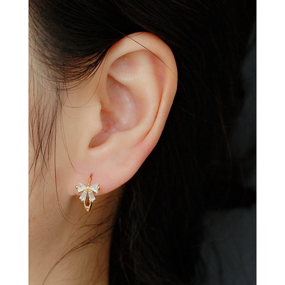 Bow Silver or Gold Earrings