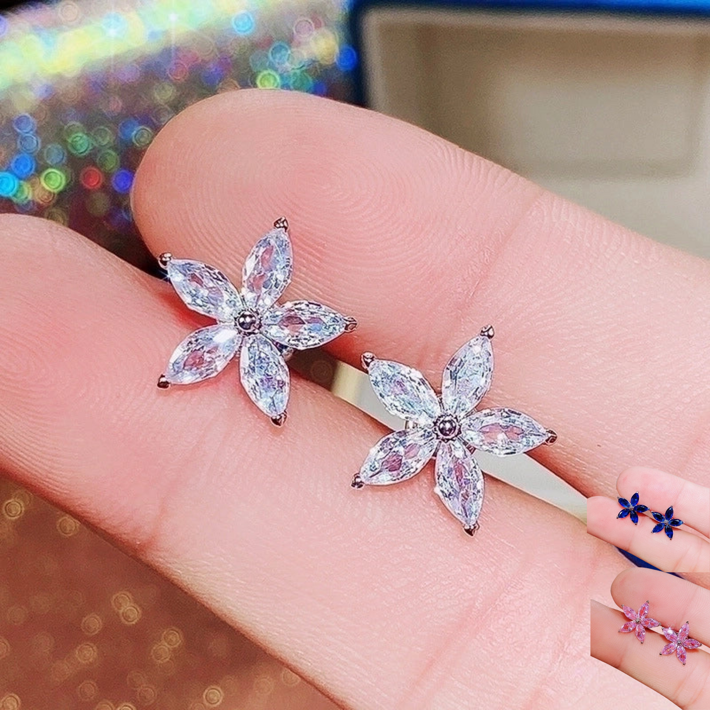 Floral Sparkle Earrings