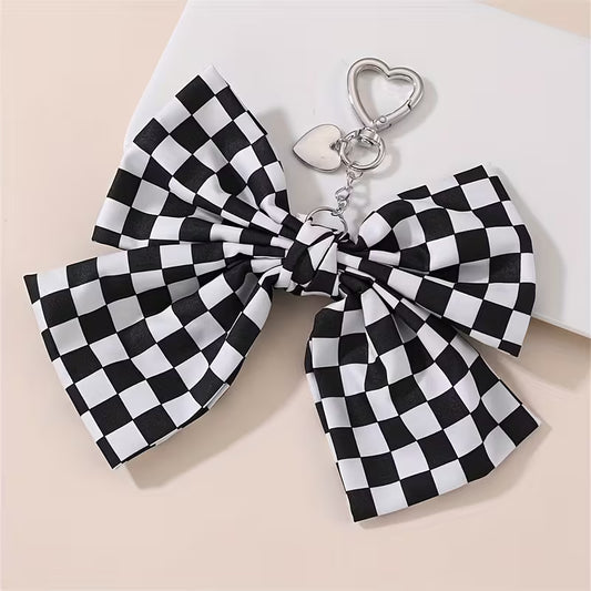 Checkered Bow Purse Accessory